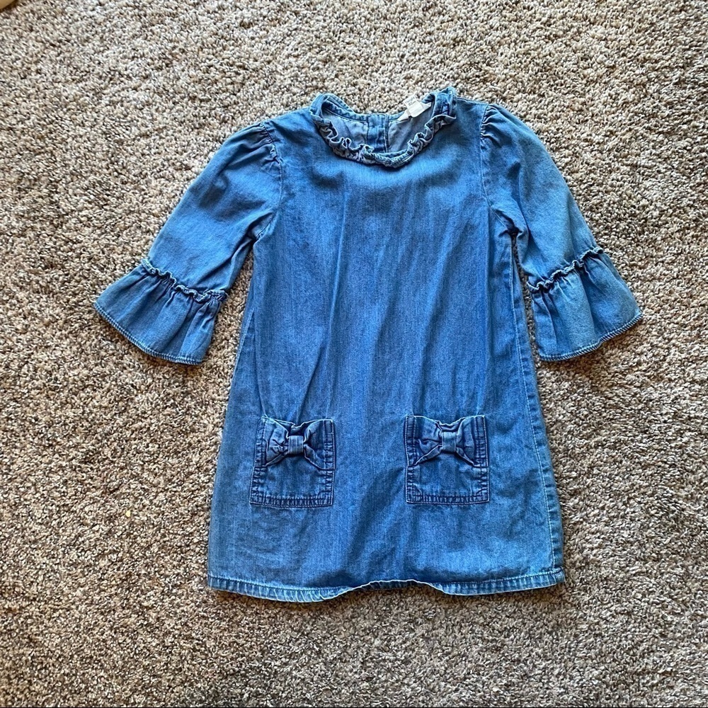 River Island Chambray Bell Sleeve Dress UK 18-24 months - Picture 9 of 9
